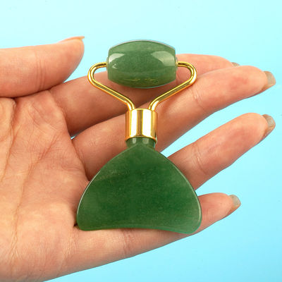 Mini Rose Quartz Jade Roller Eye Skin Care Gua Sha Board Dispositif de beauté faciale multifonctionnel à 90 caractères