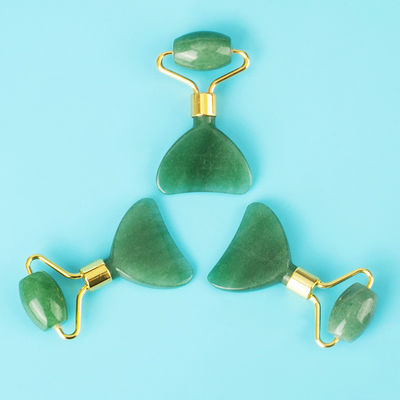 Mini Rose Quartz Jade Roller Eye Skin Care Gua Sha Board Dispositif de beauté faciale multifonctionnel à 90 caractères