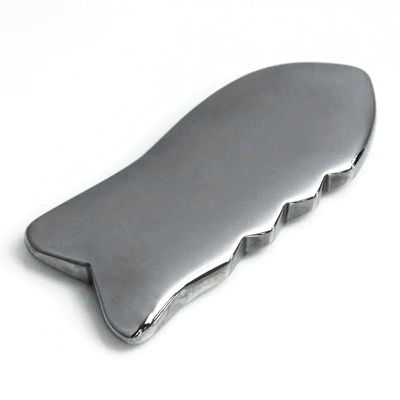 Terahertz Gua Sha Scraping Massage Outil avec la pierre d'énergie et le point d'acupuncture Massage 91 * 37mm