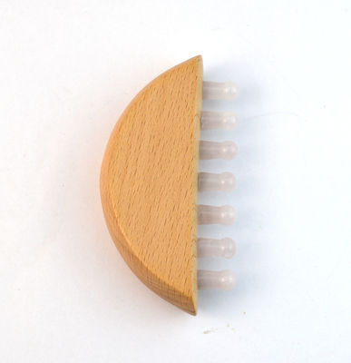 Peigne de massage de cheveux en bois de rose de quartz de jade Guasha Meridien Peigne de massage du cuir chevelu Gua Sha Massageur Peigne de massage des cheveux avec fonction de Gua Sha
