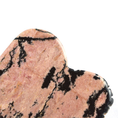 Équipement de massage corporel Plaque de grattage de pierre de rhodonite naturelle Gua Sha pour la beauté du visage et le massage des tissus profonds