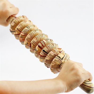 OEM ODM 38*5,5cm Roller de massage abdominal en bois Roller de massage corporel en jade