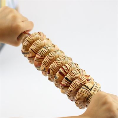 OEM ODM 38*5,5cm Roller de massage abdominal en bois Roller de massage corporel en jade
