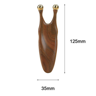 Outil de massage Gua Sha en bois de santal de cuivre pur pour la stimulation du visage et des yeux
