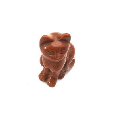 Figure de chat d'agate sculptée à la main dans le style Feng Shui pour la guérison et la décoration des animaux