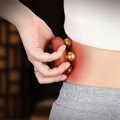 Gua Sha fonction manuelle Massageur abdominal en cuivre en hêtre Body Meridian Massage Brush pour le resserrement et la formation de la peau de la taille