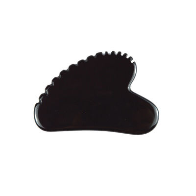 Outil de grattage à base d'obsidienne en forme de cœur naturel Gua Sha Massage Scraping Tool With Teeth Massage Facial Beauty Massager Skin Spa Tool pour les soins de la peau
