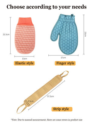 Gants exfoliants de nettoyage en profondeur avec logo personnalisé pour les gants en cuir mort et le rinçage du corps