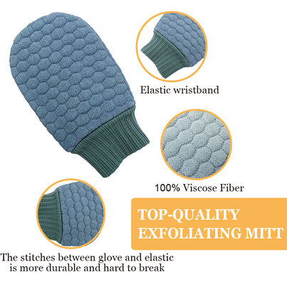 Gants exfoliants de nettoyage en profondeur avec logo personnalisé pour les gants en cuir mort et le rinçage du corps