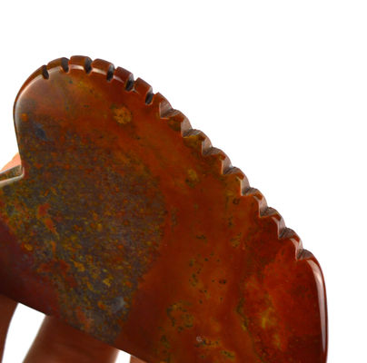 Fonction de massage musculaire 2024 Mookaite rouge naturel chaud Jasper Gua Sha Massageur Logo personnalisé Soins de la peau Anti-vieillissement Guérison des pierres Scraping outils de massage