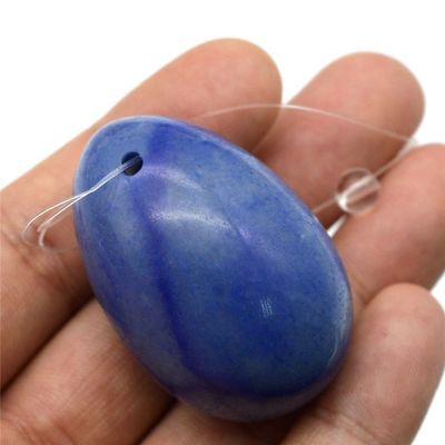 Aventurine bleue Yoni Massage oeufs Art populaire style pour les femmes Kegel renforcement ensemble
