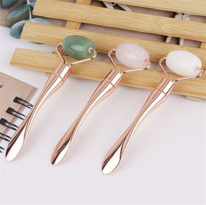 Logo personnalisé Disponibled Appareil de beauté de levage du visage en métal pour les soins de beauté et ensemble de rouleaux de jade