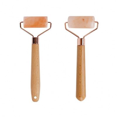 16.5*6.4*2.3cm Roche naturelle de l'Himalaya Saline de Jade Roller de visage pour le lifting du visage et l'élimination des rides