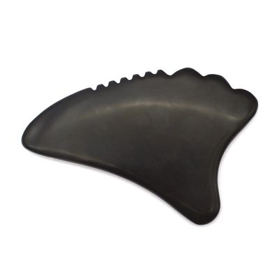 Outil Gua Sha Masseur facial Bian Stone Face écologique 105*77mm 114*74mm 2 pièces AKBS-030 pour le drainage lymphatique facial