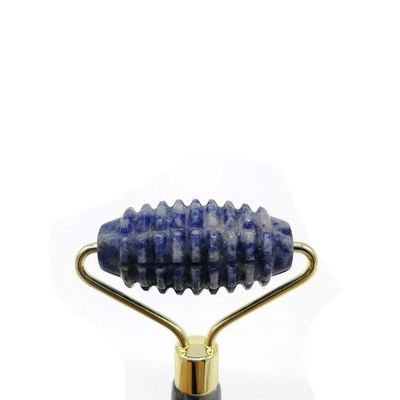 Technologie de massage facial Polissée en pierre naturelle bleue à point unique à tête unique à pointes en rouleau de jade Anti-âge avec la technologie