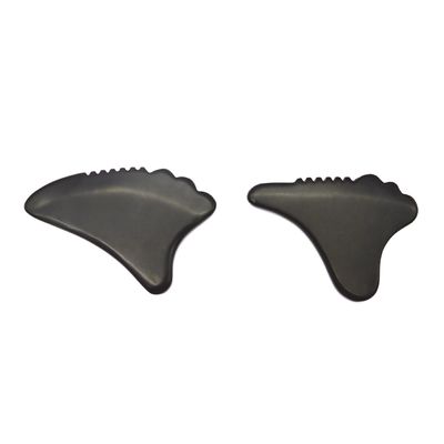 Outil Gua Sha Masseur facial Bian Stone Face écologique 105*77mm 114*74mm 2 pièces AKBS-030 pour le drainage lymphatique facial