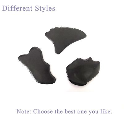 Outil Gua Sha Masseur facial Bian Stone Face écologique 105*77mm 114*74mm 2 pièces AKBS-030 pour le drainage lymphatique facial