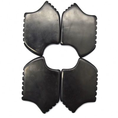Black Bian Stone Gua Sha Scraping Massager Tool Set pour le corps naturel et la performance
