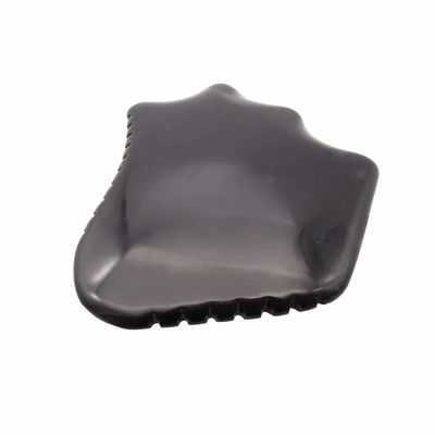 Planche Gua Sha en Obsidienne Noire Naturelle pour les soins de la peau