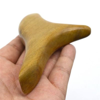 Propriétés Massageur Triangle de bois naturel Gua Sha Outils pour le massage des pieds Self-service équipement de beauté