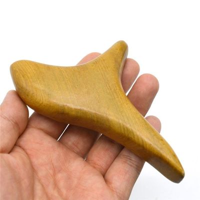 Propriétés Massageur Triangle de bois naturel Gua Sha Outils pour le massage des pieds Self-service équipement de beauté