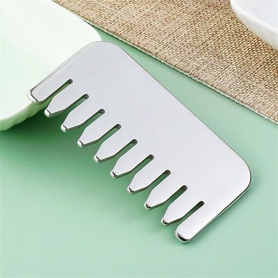 Massage corporel et relaxation du cuir chevelu 304 en acier inoxydable Gua Sha peigne relaxation du cuir chevelu et croissance des cheveux tête Gua Sha outil de massage