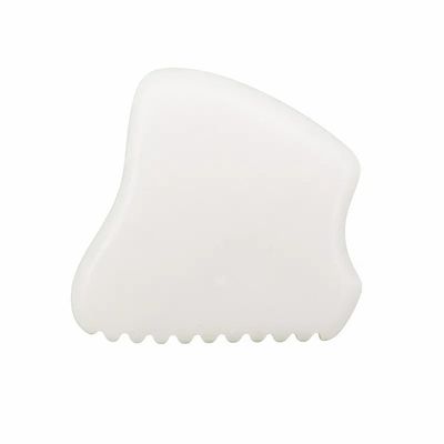 Logo personnalisé 2024 Outils Gua Sha de jade blanc pour le massage du visage et du cou Massageur chaud Mode de masseur n ° abk-2051