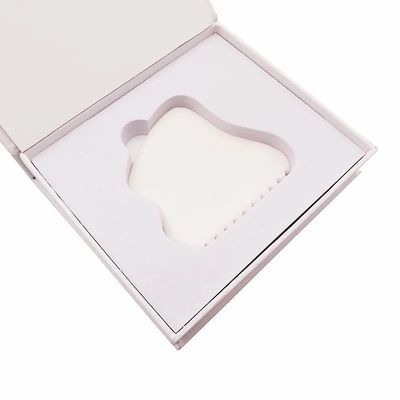 Logo personnalisé 2024 Outils Gua Sha de jade blanc pour le massage du visage et du cou Massageur chaud Mode de masseur n ° abk-2051