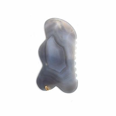 Agate naturel fait à la main, outil de massage pour l'acupuncture traditionnelle