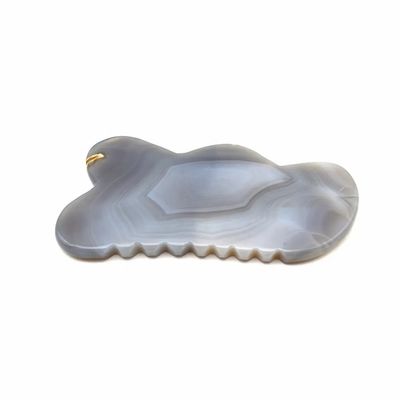 Agate naturel fait à la main, outil de massage pour l'acupuncture traditionnelle