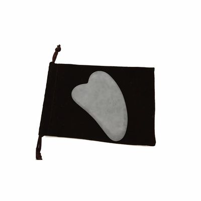 Outil portatif de Gua Sha en jade blanc pour un massage musculaire et des soins de beauté efficaces