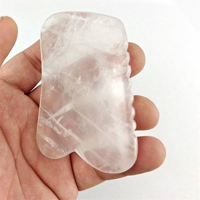 Outil de massage facial Quartz clair Outil de grattage Gua Sha pour le traitement SPA et l'acupuncture
