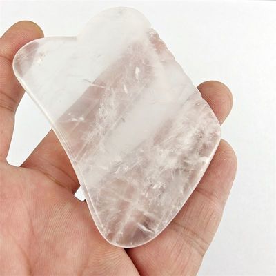 Outil de massage facial Quartz clair Outil de grattage Gua Sha pour le traitement SPA et l'acupuncture