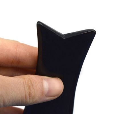 Outils de massage en forme de poisson en obsidienne Gua Sha Scraping pour le logo personnalisé