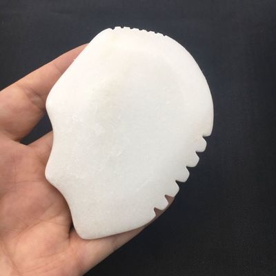 Jade Gua Sha planche pour le massage du visage et du corps Jade blanche grattage outil masseur