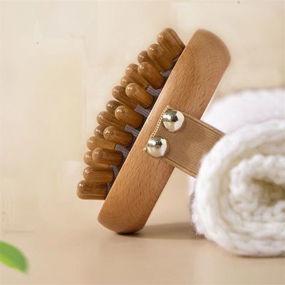 Zone de massage Corps entièrement en bois Corps méridien Brosse de massage Gua Sha Peigne de masseur avec airbag pour peigne de massage du cuir chevelu