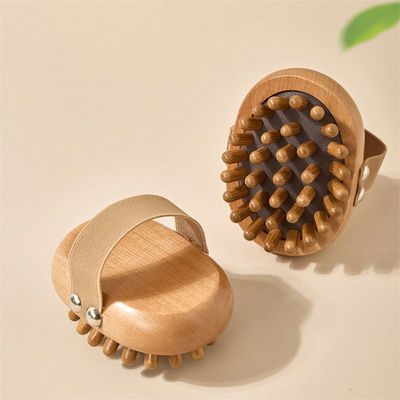 Zone de massage Corps entièrement en bois Corps méridien Brosse de massage Gua Sha Peigne de masseur avec airbag pour peigne de massage du cuir chevelu