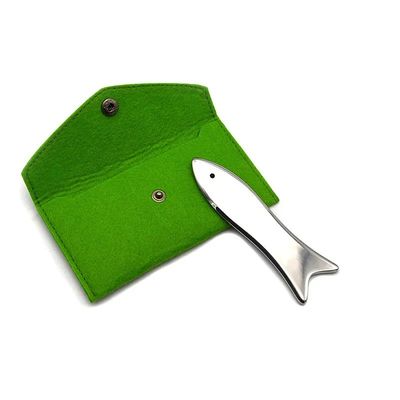 Outil de massage facial portable en acier inoxydable en forme de poisson chaud pour le lifting du visage et le rajeunissement de la peau