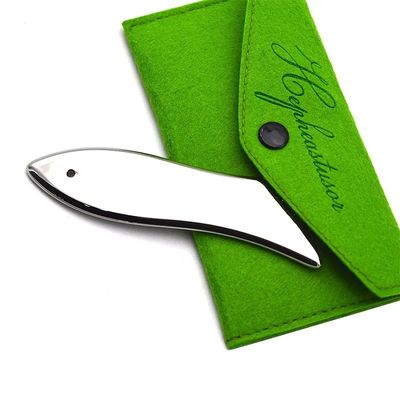 Outil de massage facial portable en acier inoxydable en forme de poisson chaud pour le lifting du visage et le rajeunissement de la peau