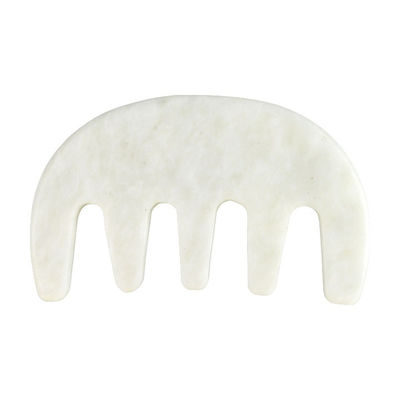 Massageur à la tête chinois naturel blanc Xiuyan Jade Gua Sha Peigne à gratter pour 2024 Outils de massage tendance