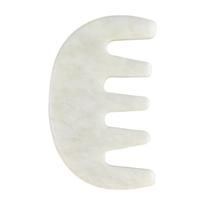 Massageur à la tête chinois naturel blanc Xiuyan Jade Gua Sha Peigne à gratter pour 2024 Outils de massage tendance