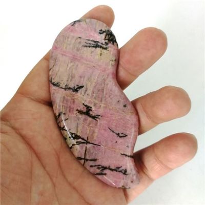 Massage pour la santé du corps Essentiel Rhodochrosite naturel Gua Sha Scraping Massager pour la fonction de soins de santé