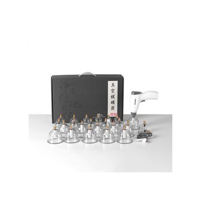 20 pièces électrique de collecteur sous vide pour la thérapie de collecteur de corps manuel outils de gua sha et collecteur d'aspiration en plastique inclus
