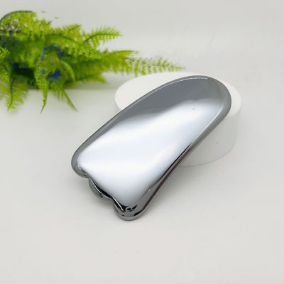 Logo personnalisé Disponibled Terahertz argent Gua Sha Massage Scraping Outil pour la beauté du visage Spa de la peau