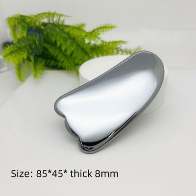 Logo personnalisé Disponibled Terahertz argent Gua Sha Massage Scraping Outil pour la beauté du visage Spa de la peau
