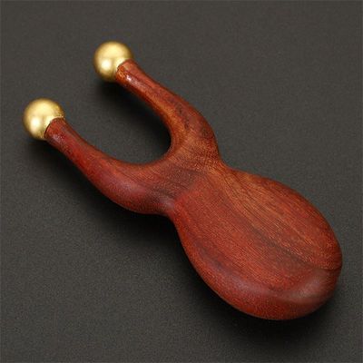 Outil de massage oculaire en laiton certifié ISO9001 pour le pont nasal Sandalwood Peigne de massage facial Gua Sha 95*38mm Taille