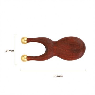 Outil de massage oculaire en laiton certifié ISO9001 pour le pont nasal Sandalwood Peigne de massage facial Gua Sha 95*38mm Taille