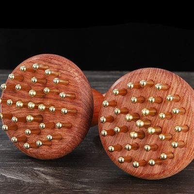 Gua Sha Fonction Brass Massage Méridien Universel Peigne Massage Corps Brosse Scalpe Relax Et Croissance des cheveux Outil de massage de la tête
