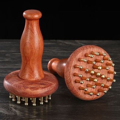 Gua Sha Fonction Brass Massage Méridien Universel Peigne Massage Corps Brosse Scalpe Relax Et Croissance des cheveux Outil de massage de la tête