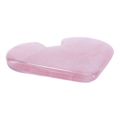 Logo Logo personnalisé Disponibled Rose Quartz en forme de cœur Gua Sha Stone pour les soins de la peau et le masseur de corps